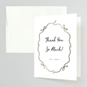 "Casual bows" - Bridal Shower Thank You Cards in Snow by Alethea and Ruth - Front