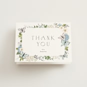 "Garden Love" - Bridal Shower Thank You Cards in Periwinkle by Susan Moyal - Front