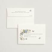 "Garden Love" - Bridal Shower Thank You Cards in Periwinkle by Susan Moyal - FREE Recipient Addressing