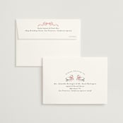 "Sparkling Wedding Cake" - Bridal Shower Thank You Cards in Peony by Jackie Crawford - FREE Recipient Addressing