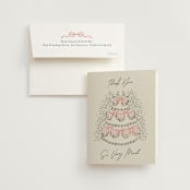 "Sparkling Wedding Cake" - Bridal Shower Thank You Cards in Peony by Jackie Crawford - Card with Envelope