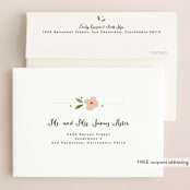 "Beginning" - Bridal Shower Thank You Cards in pink by Susan Brown - FREE Recipient Addressing