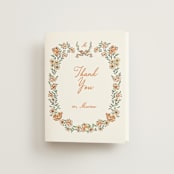 "Blooms" - Bridal Shower Thank You Cards in Hibiscus by Creo Study - Front