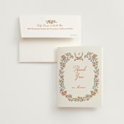 "Blooms" - Bridal Shower Thank You Cards in Hibiscus by Creo Study - Card with Envelope