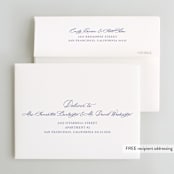 "watercolor flowers crest" - Bridal Shower Thank You Cards in Dusty Blue by Cass Loh - FREE Recipient Addressing