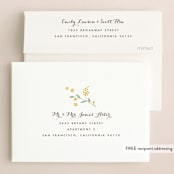 "Rustic Wildflowers" - Bridal Shower Thank You Cards in yellow by Kristie Kern - FREE Recipient Addressing