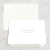 "Make Her Blush" - Bridal Shower Thank You Cards in pink by Up Up Creative - Front