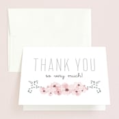 "Lovely Day" - Bridal Shower Thank You Cards in grey | pink by Yeah Papers - Front