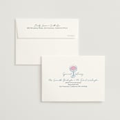 "Wine & Dine" - Bridal Shower Thank You Cards in Porcelain by Elly - FREE Recipient Addressing