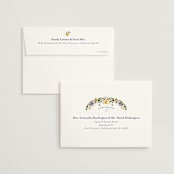 "Amore Floral" - Bridal Shower Thank You Cards in Cerulean by Susan Moyal - FREE Recipient Addressing