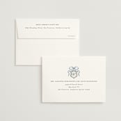 "Dog Crest" - Bridal Shower Thank You Cards in Blueberry by Jackie Crawford - FREE Recipient Addressing