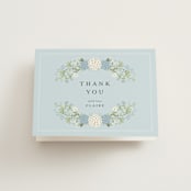 "Wedgewood" - Bridal Shower Thank You Cards in Cerulean by Susan Moyal - Front