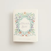 "wildflowers crest" - Bridal Shower Thank You Cards in Flower Braid by Petra Kern - Front