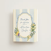 "Lemon" - Bridal Shower Thank You Cards in Blueberry by Elly - Front