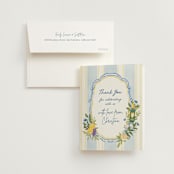 "Lemon" - Bridal Shower Thank You Cards in Blueberry by Elly - Card with Envelope