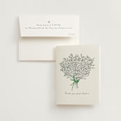 "Tied Bouquet" - Bridal Shower Thank You Cards in Lawn by mo kelley - Card with Envelope