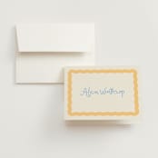 "Augusta" - Bridal Shower Thank You Cards in Melon by Megan Davis - Front