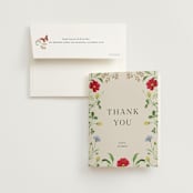 "Wild meadow" - Bridal Shower Thank You Cards in Elder Flower by Sarah Knight - Card with Envelope