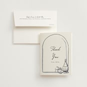 "Blue Chianti" - Bridal Shower Thank You Cards in Powder Blue by Becky Nimoy - Card with Envelope