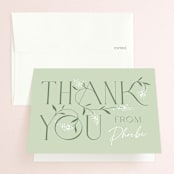 "floral letters" - Bridal Shower Thank You Cards in Garden by Alethea and Ruth - Front