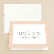 "Scallops" - Bridal Shower Thank You Cards in Blush by Robert and Stella - Front