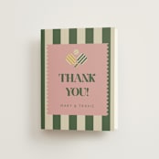 "Vintage Pickle" - Bridal Shower Thank You Cards in Avocado by Vera Lim - Front