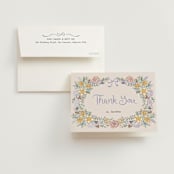 "Portofino" - Bridal Shower Thank You Cards in Lilac by Tamara Hilje - Card with Envelope
