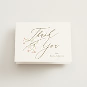 "Love is Blooming" - Bridal Shower Thank You Cards in Petal by Jennifer Postorino - Front