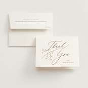 "Love is Blooming" - Bridal Shower Thank You Cards in Petal by Jennifer Postorino - Card with Envelope