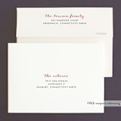 "Couple's Recipe" - Bridal Shower Thank You Cards in red by Ana Gonzalez - FREE Recipient Addressing