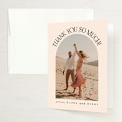 "Shower arch" - Bridal Shower Thank You Cards in Desert by Creo Study - Front