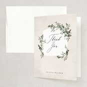 "Greenery" - Bridal Shower Thank You Cards in Forest by Itsy Belle Studio - Front