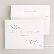 "Leafy Crown" - Bridal Shower Thank You Cards in Petal by Kristie Kern - FREE Recipient Addressing