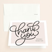 "Brunch for the bride" - Bridal Shower Thank You Cards in Blush by Lea Delaveris - Front