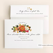 "Tropical Brunch" - Bridal Shower Thank You Cards in Coral by Susan Moyal - FREE Recipient Addressing