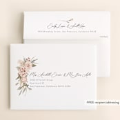 "Boho Botanical " - Bridal Shower Thank You Cards in Blush by Susan Moyal - FREE Recipient Addressing