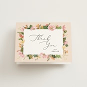 "Bridal Blooms" - Bridal Shower Thank You Cards in Peach by Susan Moyal - Front