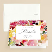 "Magic Flowers" - Bridal Shower Thank You Cards in Petal by Lori Wemple - Front