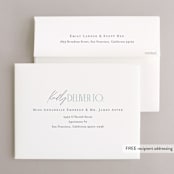 "Versatile" - Bridal Shower Thank You Cards in Bluebell by Pixel and Hank - FREE Recipient Addressing