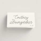 "Note" - Place Cards - Vegetarian in Pearl by Baumbirdy - Folded with Free Guest Printing