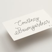 "Note" - Place Cards - Vegetarian in Pearl by Baumbirdy - Detail