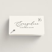 "Chic Script" - Place Cards - Vegetarian in Ink by Hooray Creative - Folded with Free Guest Printing