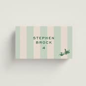 "Rhode" - Place Cards - Vegetarian in Mint by Megan Davis - Front with Free Guest Printing