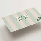 "Rhode" - Place Cards - Vegetarian in Mint by Megan Davis - Detail