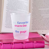 "Book Club "My Favorite Exercise Is Turning The Page" Flex Cups - Set of 8" - Party Cups in multicolor by Jollity and Co