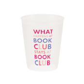 "Book Club "What Happens At Book Club" Flex Cups - Set of 8" - Party Cups in multicolor by Jollity and Co