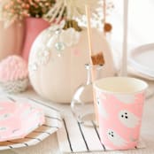 "Spooked 9 oz Cups" - Party Cups in pink by Jollity and Co