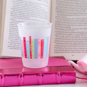 "Book Club "Bookshelf" Flex Cups - Set of 8" - Party Cups in multicolor by Jollity and Co