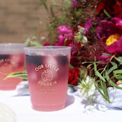 "Personalized Our Little Pumpkin Frosted Plastic Cup, set of 50" - Party Cups in clear by ForYourParty