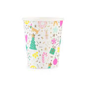 "Merry + Bright 9 oz Cups. - Set of 8" - Party Cups in multicolor by Jollity and Co